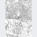 Fotomurale Mappa di Hamburg