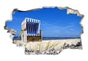 adesivo murale 3D sedia da spiaggia