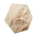 Esagono in legno Erba al vento