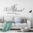 Adesivo murale + nome - Just married!