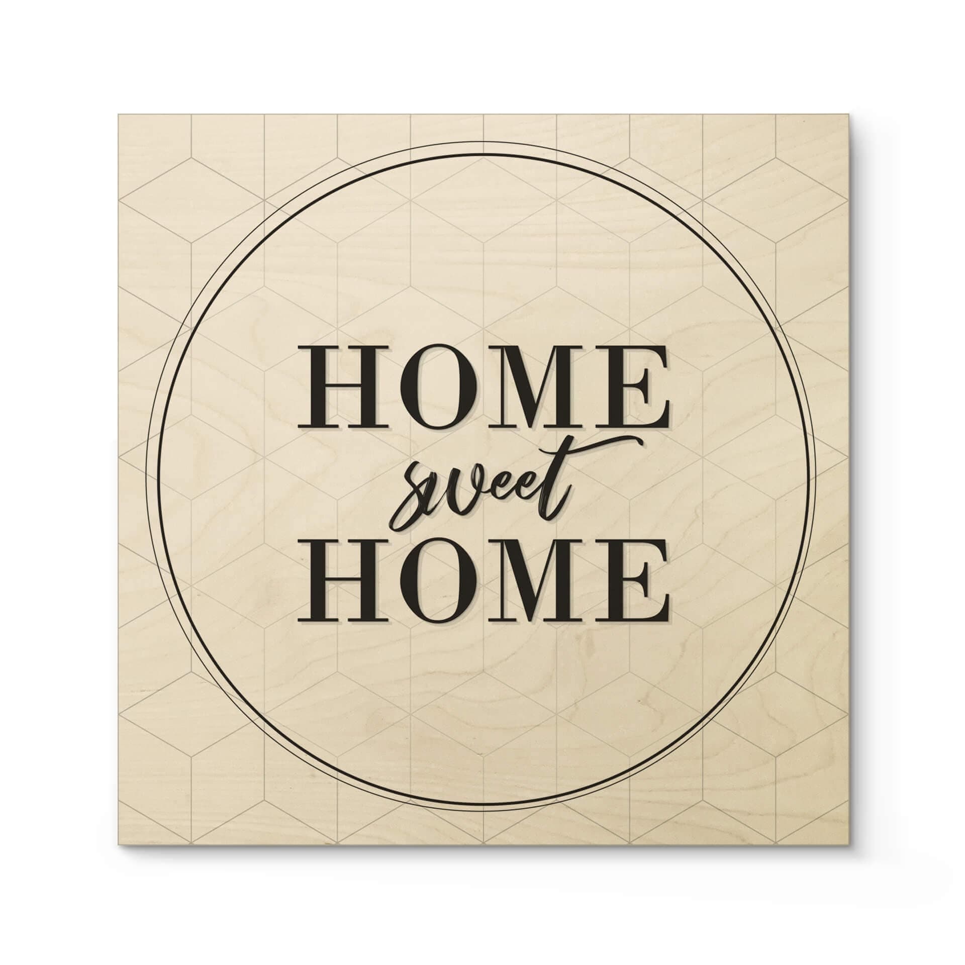 Stampa su legno - Home sweet Home