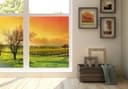 Pellicola adesiva per vetri - paesaggio con vigneti