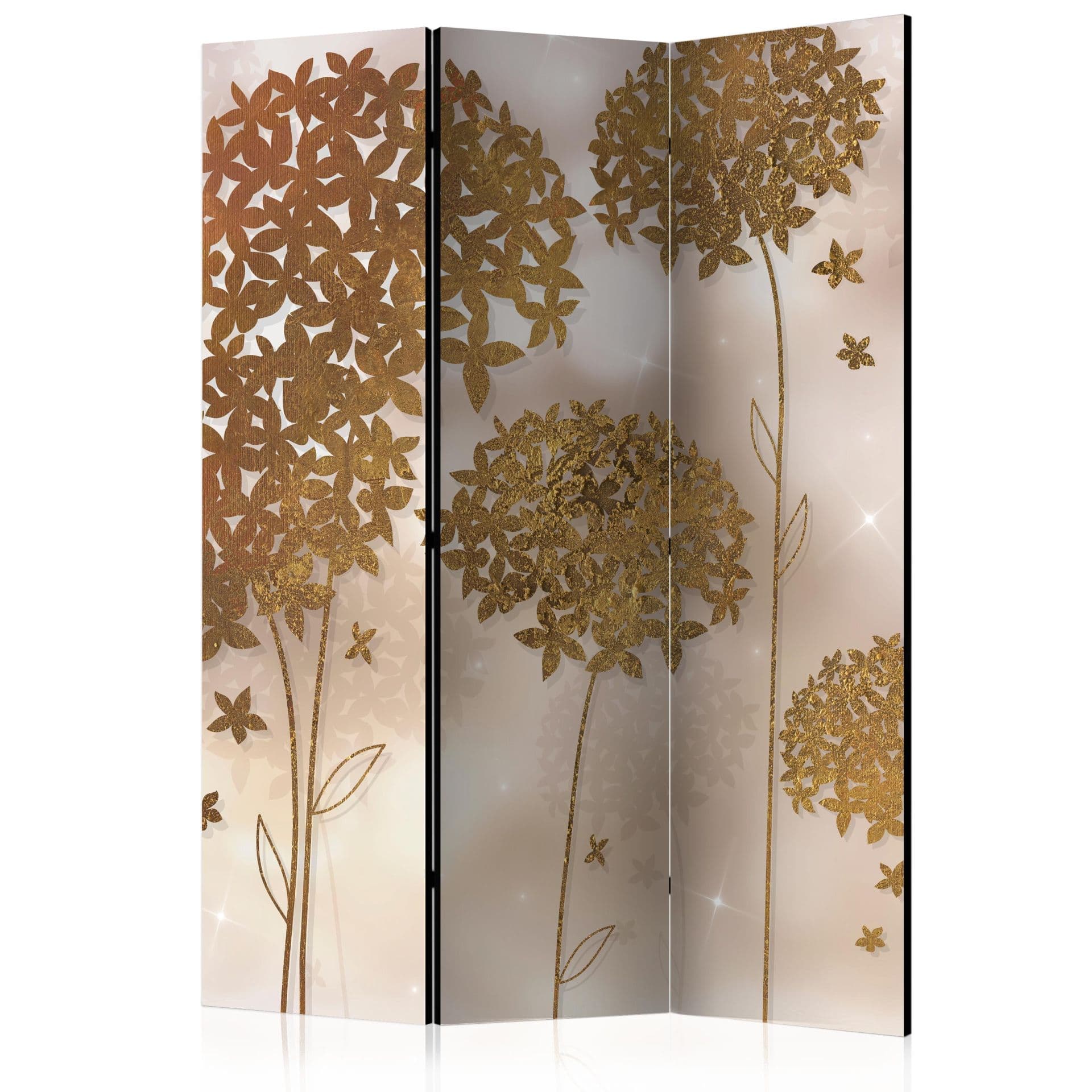 Schermo divisorio - Giardino dei sogni d'oro, 3 pezzi - 135x172 cm