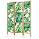 Parete divisoria giapponese - Monstera e foglie di palma, 3 pezzi