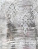 Fotomurale con motivo struttura astratta con forme ornamentali in grigio chiaro 2,7 x 2,12 m