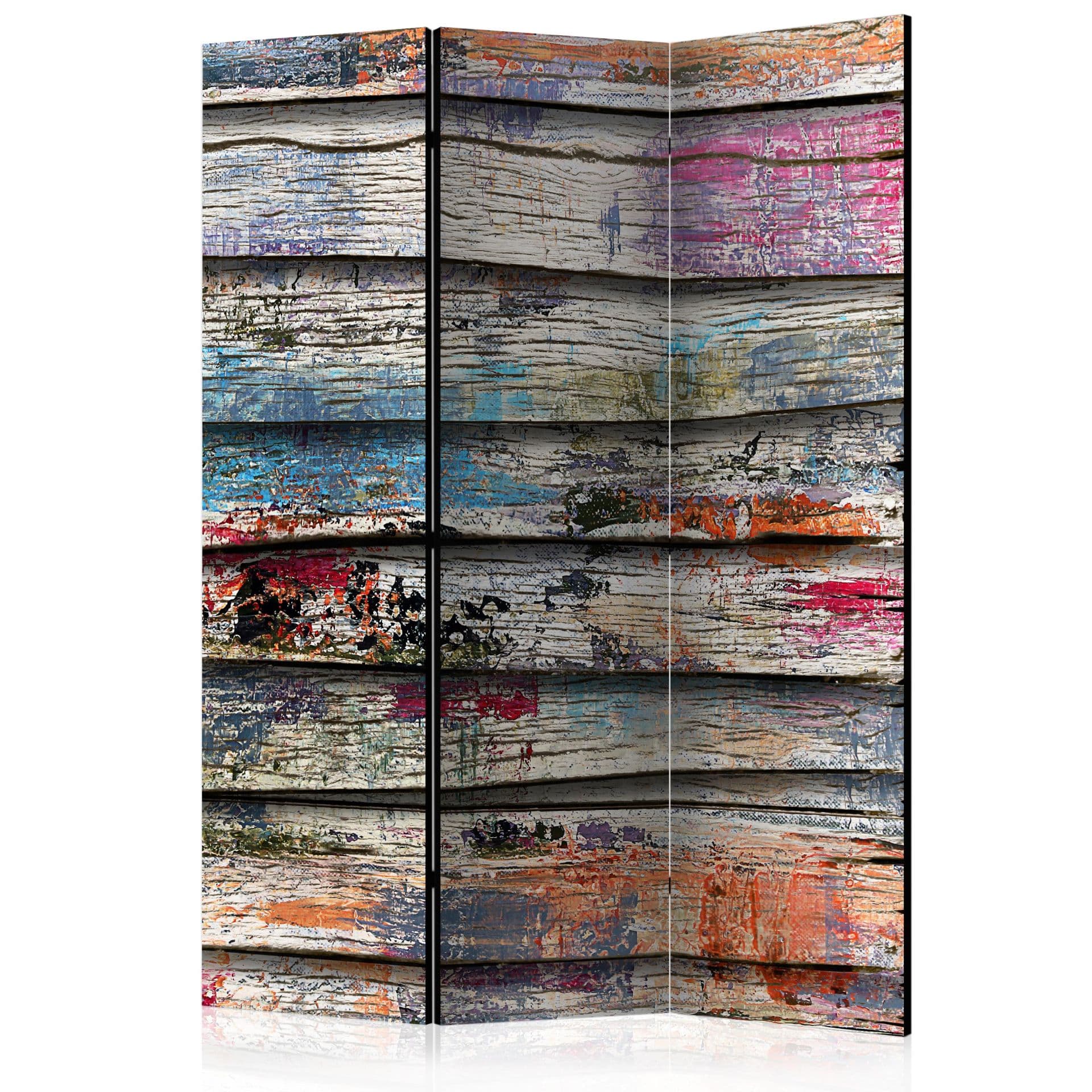 Divisorio per sala - Legno colorato, 3 pezzi