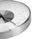 Moderne Aluminium Wanduhr grau mit Silberoptik - R