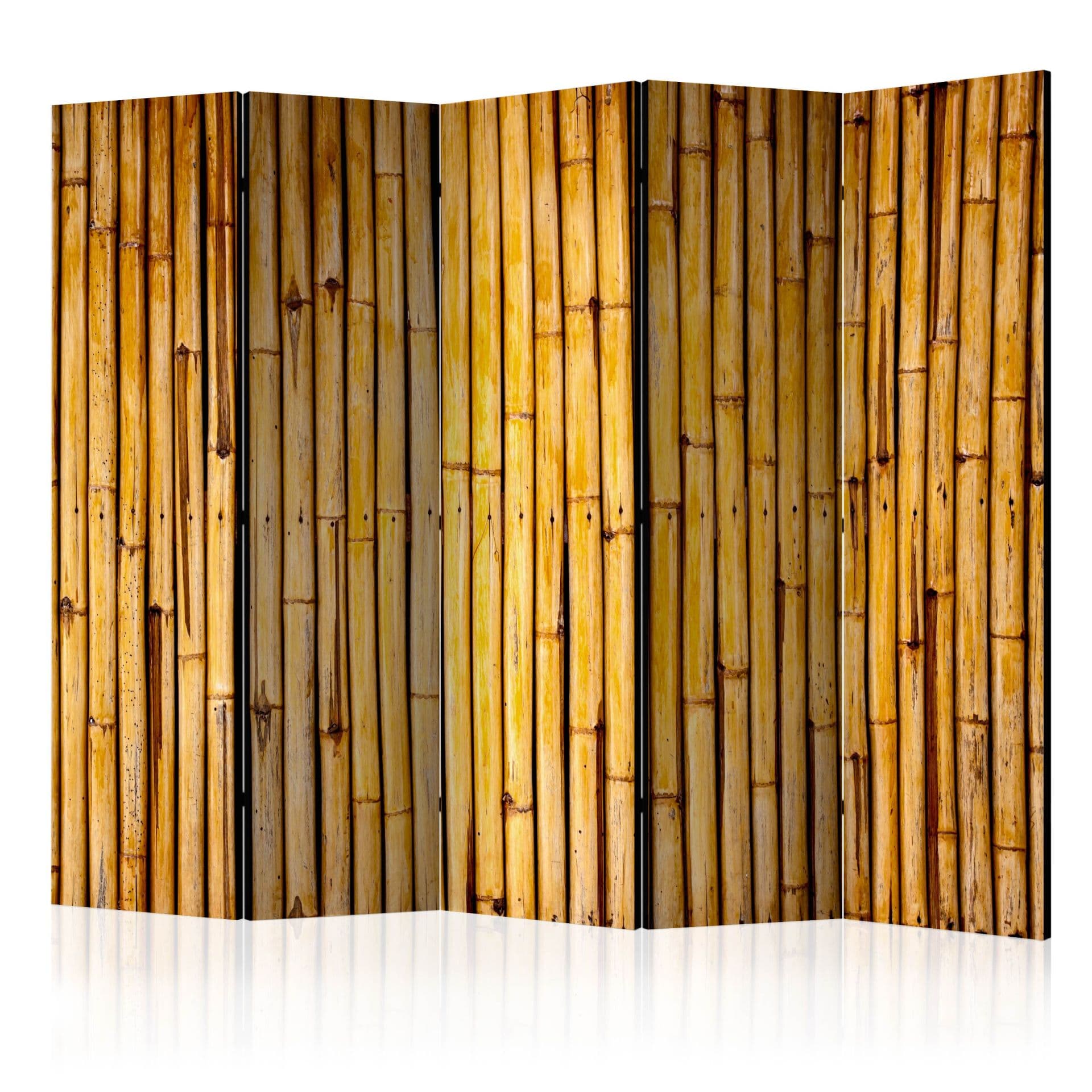 Schermo divisorio - Giardino di bambù, 5 pezzi - 225x172 cm