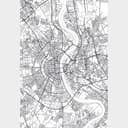 Fotomurale Mappa della città di Colonia