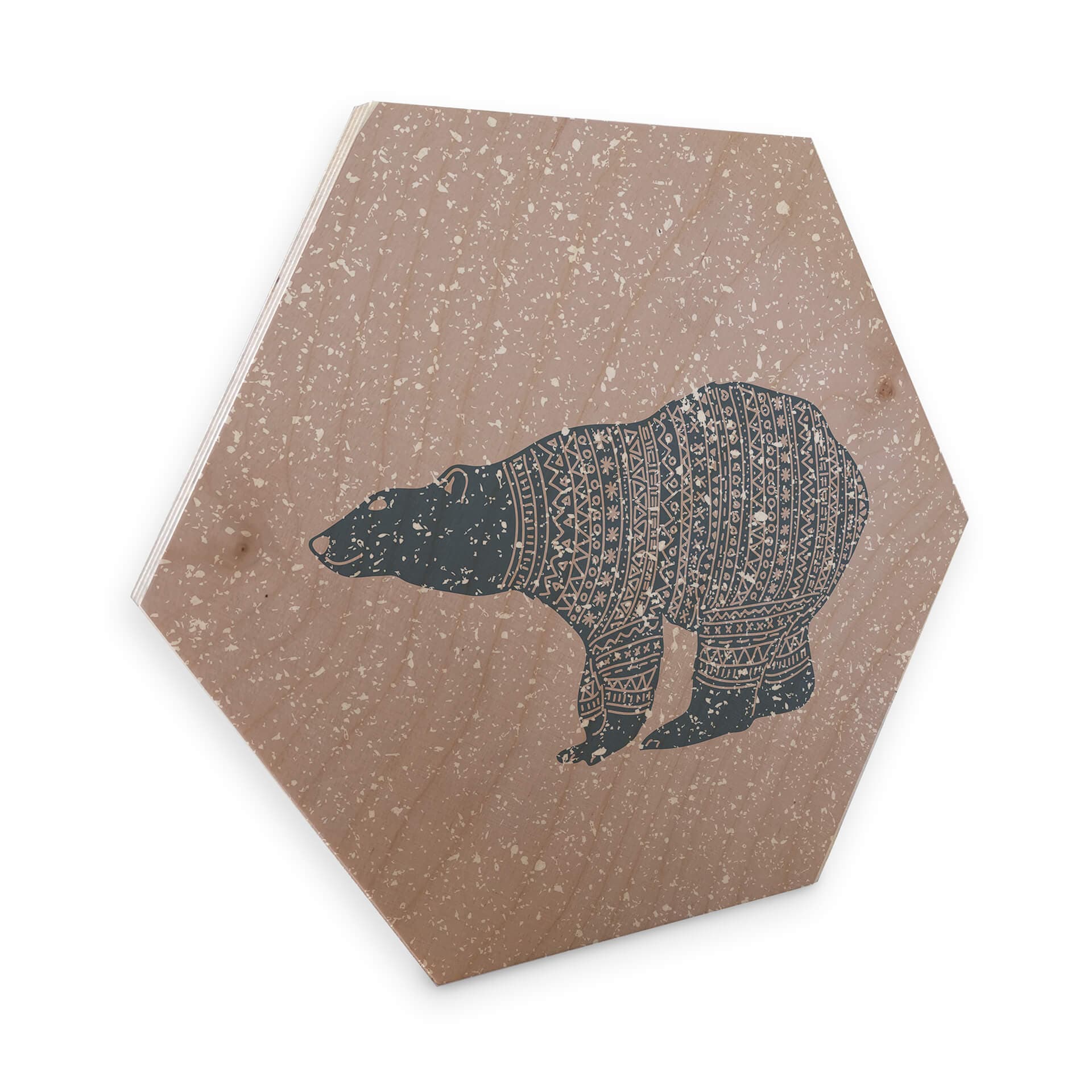 Esagoni in legno – Orso blu