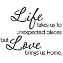 Adesivo murale - Life takes us...