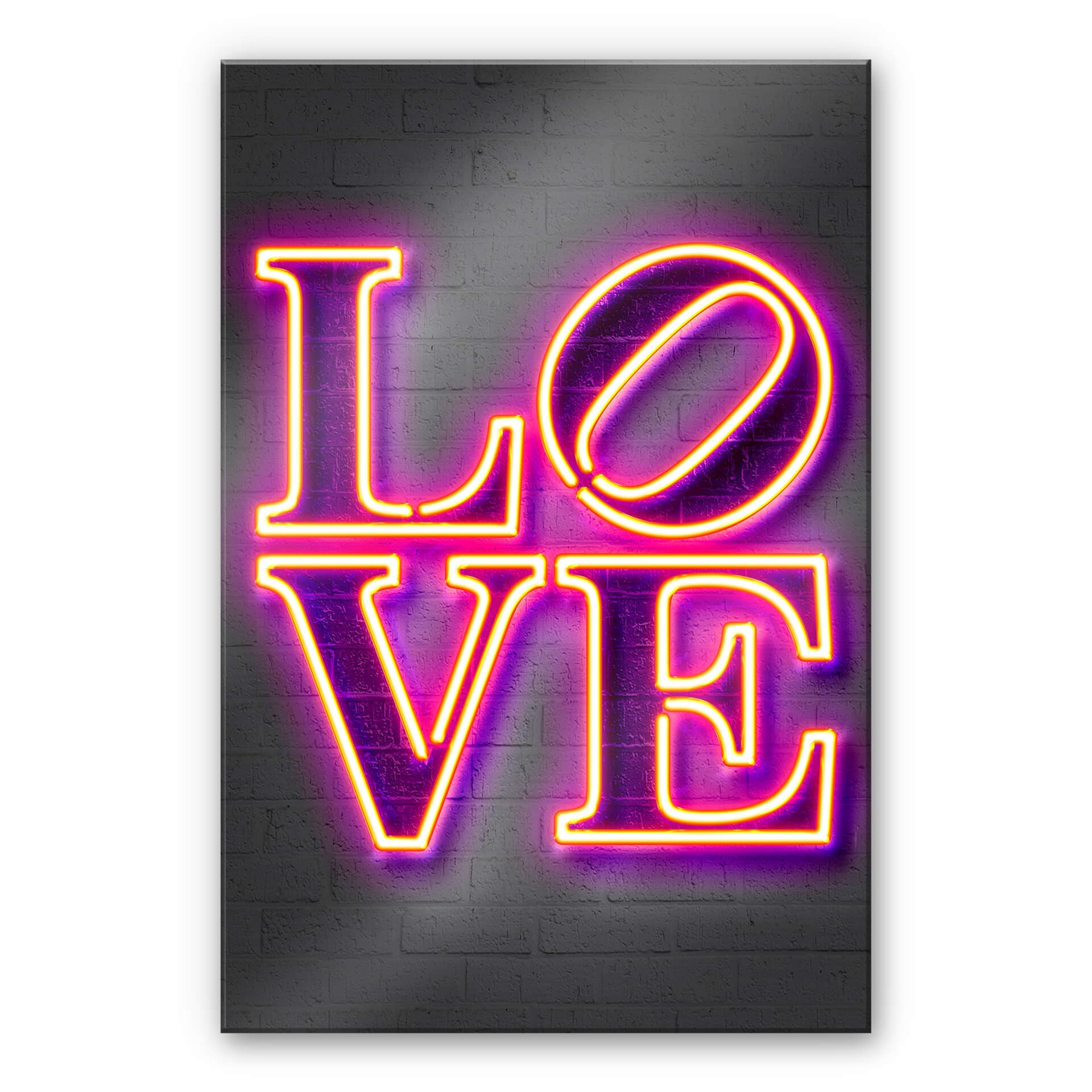 Stampa su vetro acrilico Mielu - Love