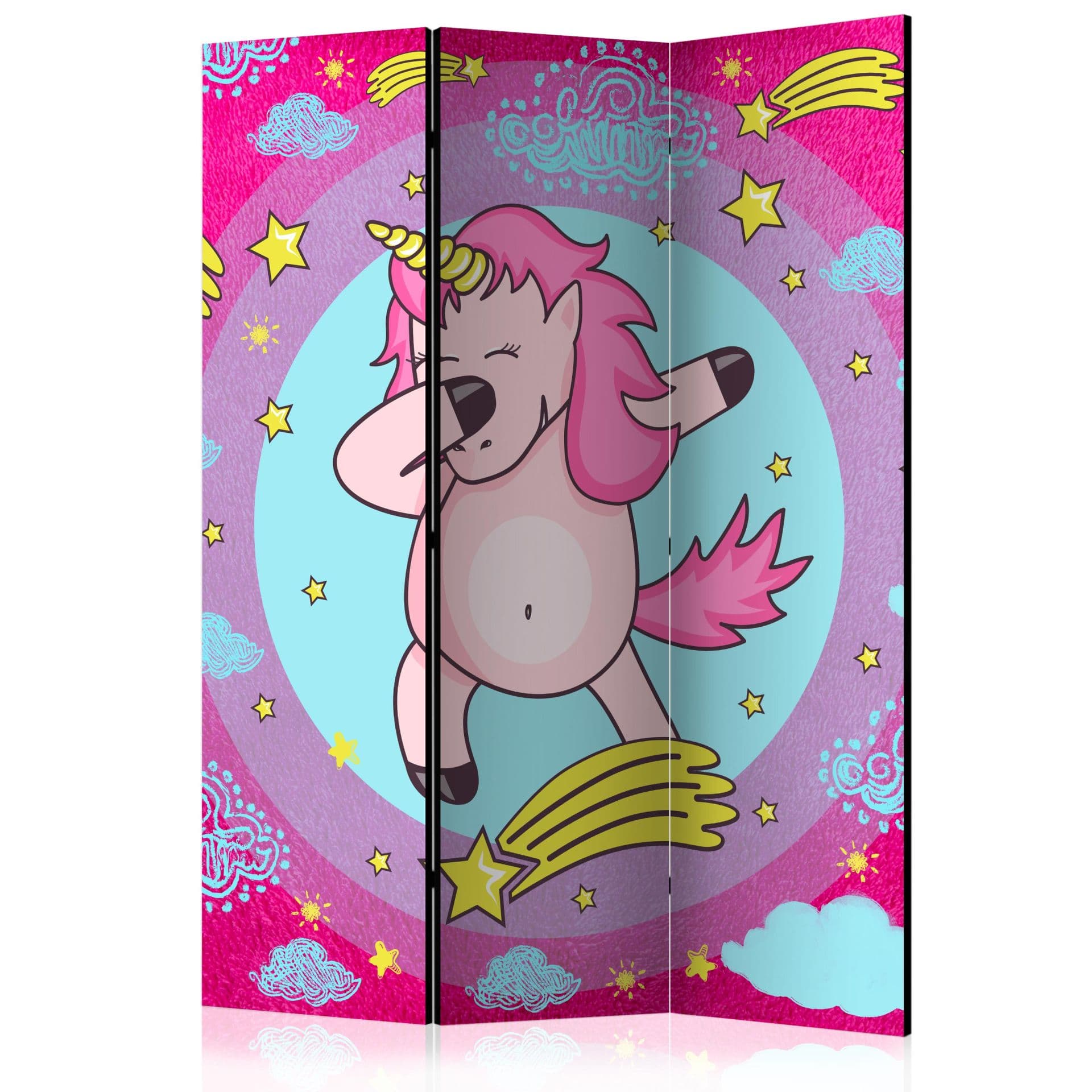 Divisorio per sala - Unicorno danzante, 3 pezzi