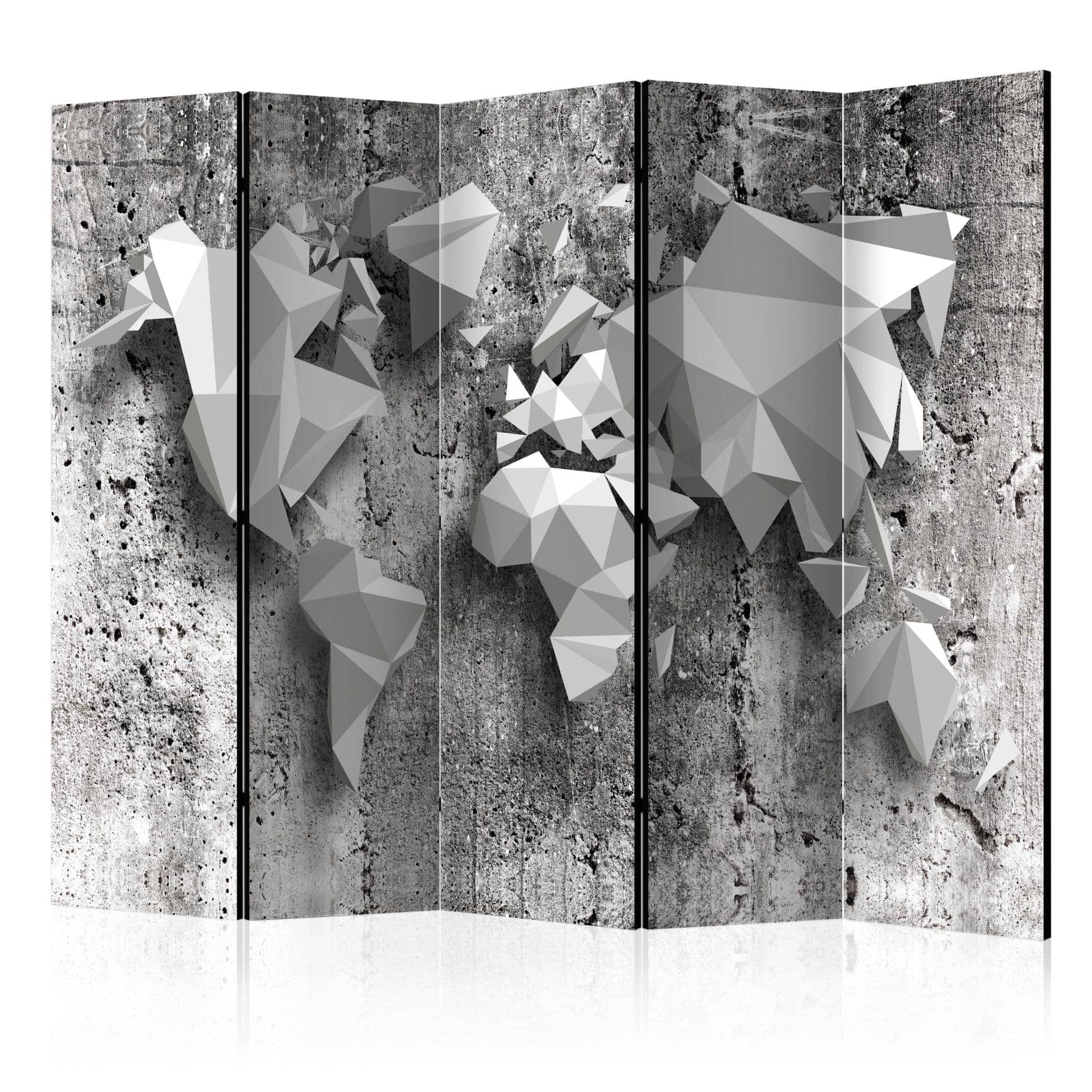 Divisorio - Mappamondo: Origami , 5 pezzi - 225x172 cm