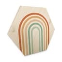 Esagono in legno Boho Rainbow