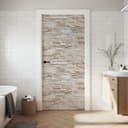 Pellicola per porte effetto pietra - Parete in pietra naturale - Decorazione autoadesiva per porte