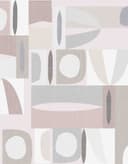 Fotomurale Forme astratte in grigio e sabbia con accenti grafici 3,4 x 2,65 m