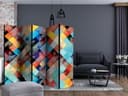 Schermo divisorio - Patchwork colorato, 3 pezzi