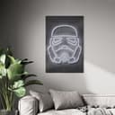 Stampa su vetro di un casco Stormtrooper - Mielu