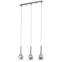 Pendelleuchte Iris 3 Metallic, 40W, 120 x 66 cm, Glas Pendelleuchte