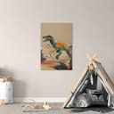 Stampa su legno Velociraptor - Braun