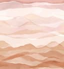 Fotomurale acquerello montagna in beige e rosa con sfumatura morbida 3,4 x 3,18 m