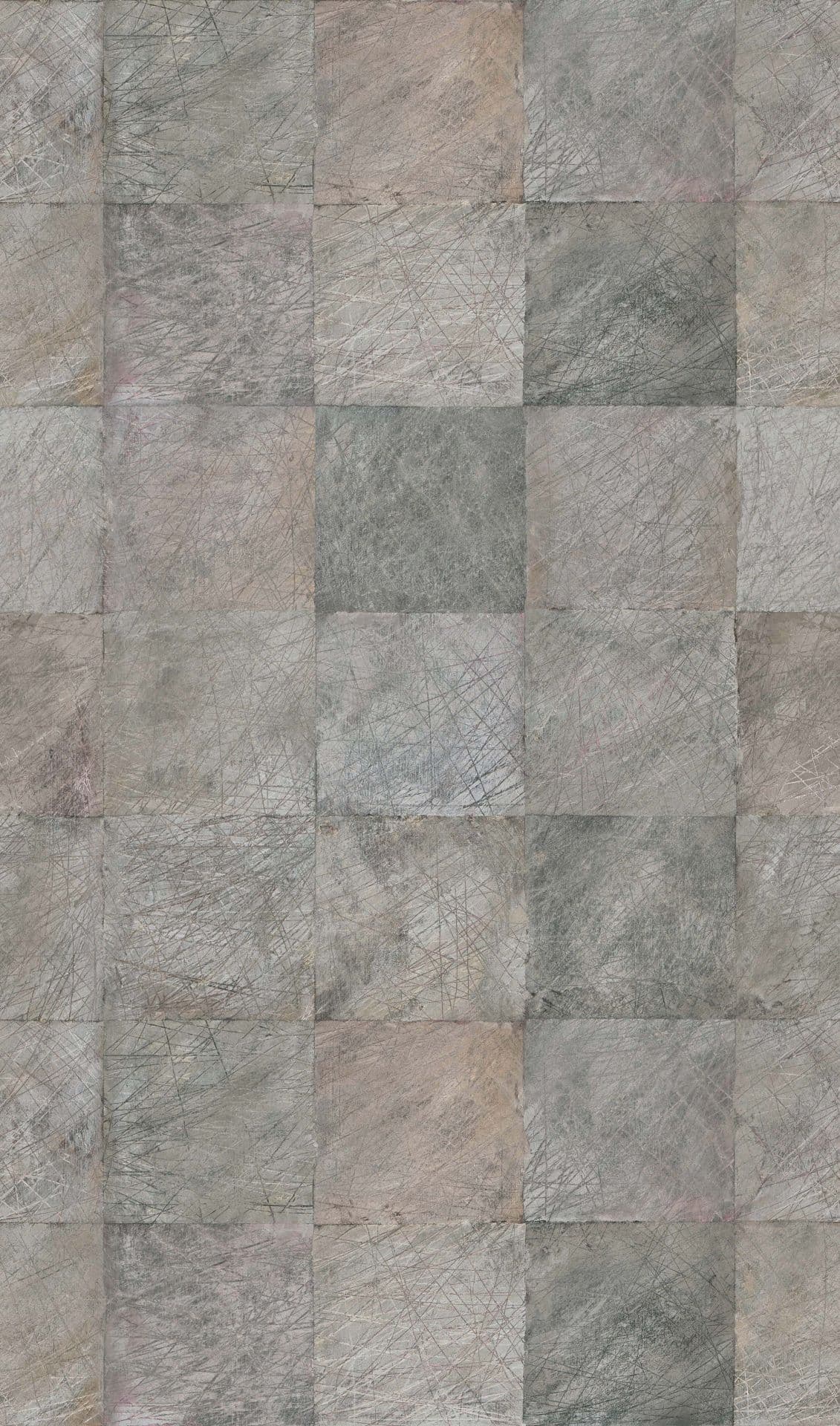Fotomurale piastrelle in cemento patchwork in grigio beige moderno 2,7 x 1,59 m