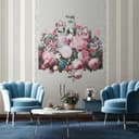 Fotomurale Floral Classic, Romantic opaco in grigio 2,70 x 1,59 m