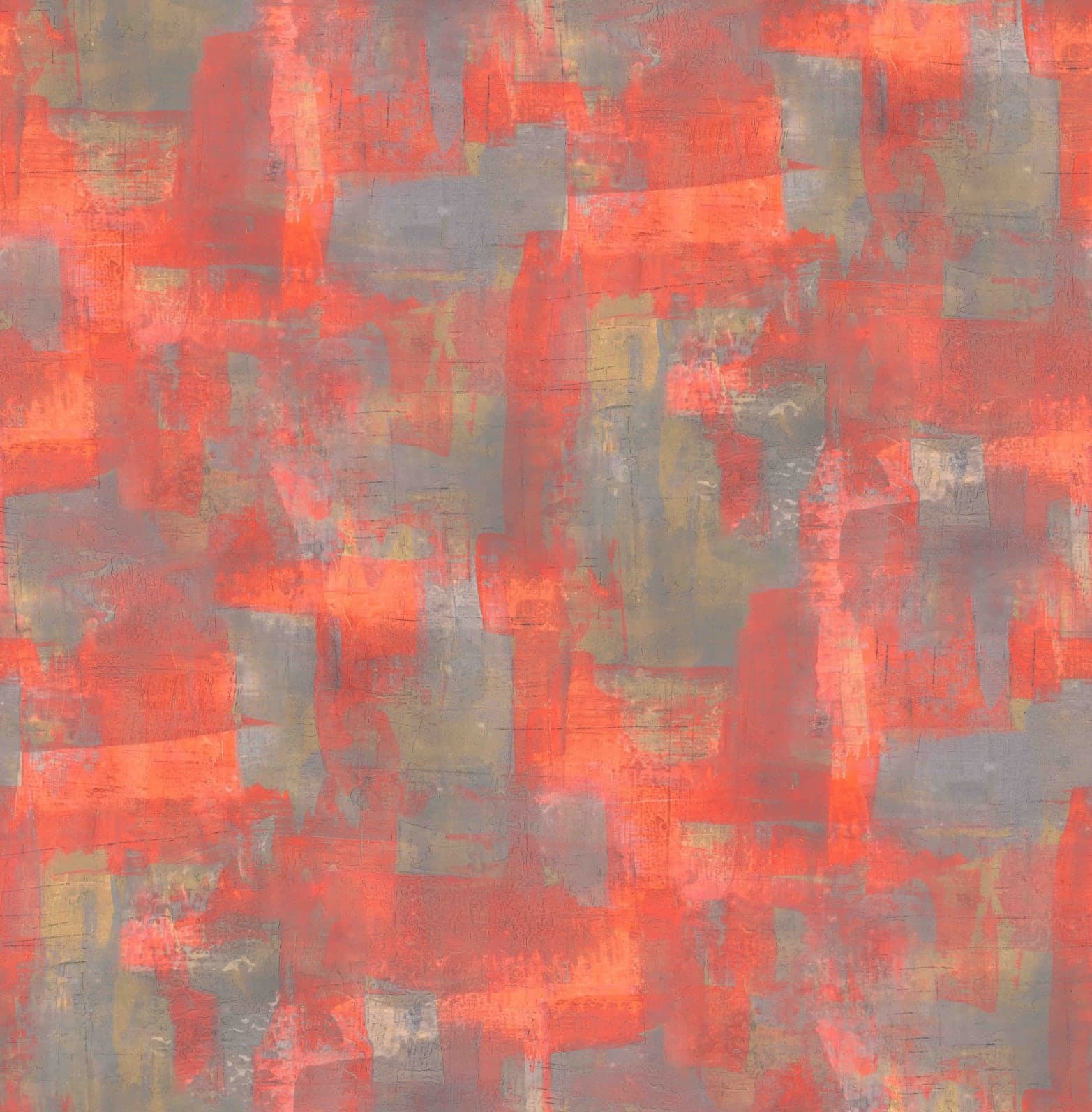 Fotomurale Campi di colore astratti in rosso grigio e ocra con texture 2,7 x 2,65 m