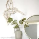 Decorazione in legno - colibrì in stile origami