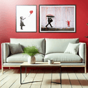 Poster Banksy - Pioggia colorata