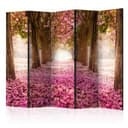 Schermo divisorio - Giardino di rose , 5 pezzi - 225x172 cm