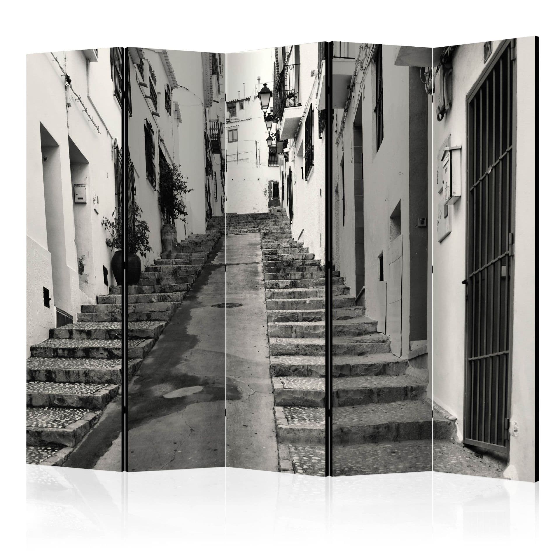 Schermo divisorio - Centro storico di Altea, 5 pezzi - 225x172 cm