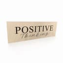 Targa in legno - Positive Thinking