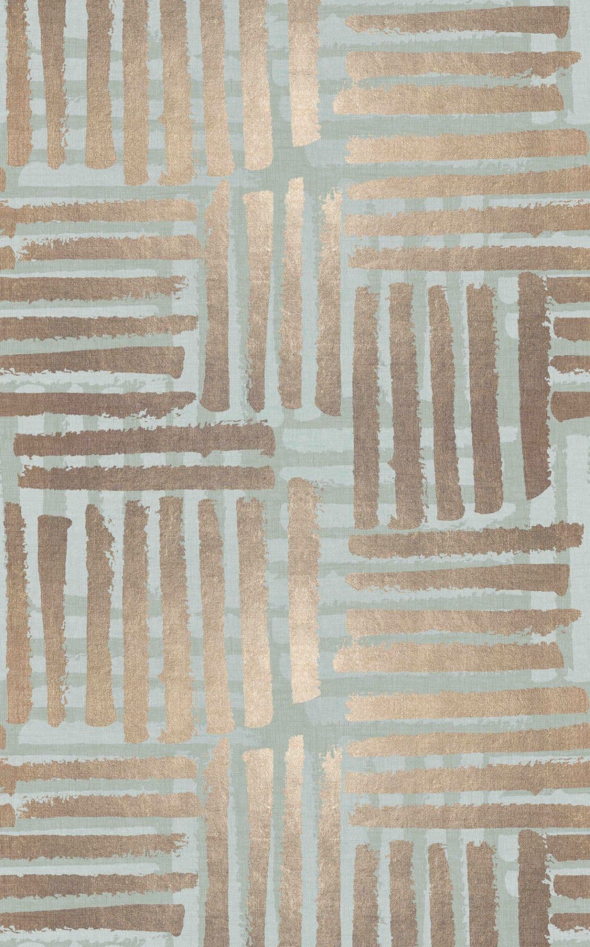 Fotomurale Grafica a righe in beige e verde salvia 3,4 x 2,12 m