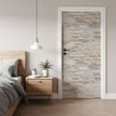 Pellicola per porte effetto pietra - Parete in pietra naturale - Decorazione autoadesiva per porte