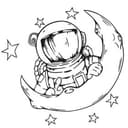Adesivo murale - Astronauta
