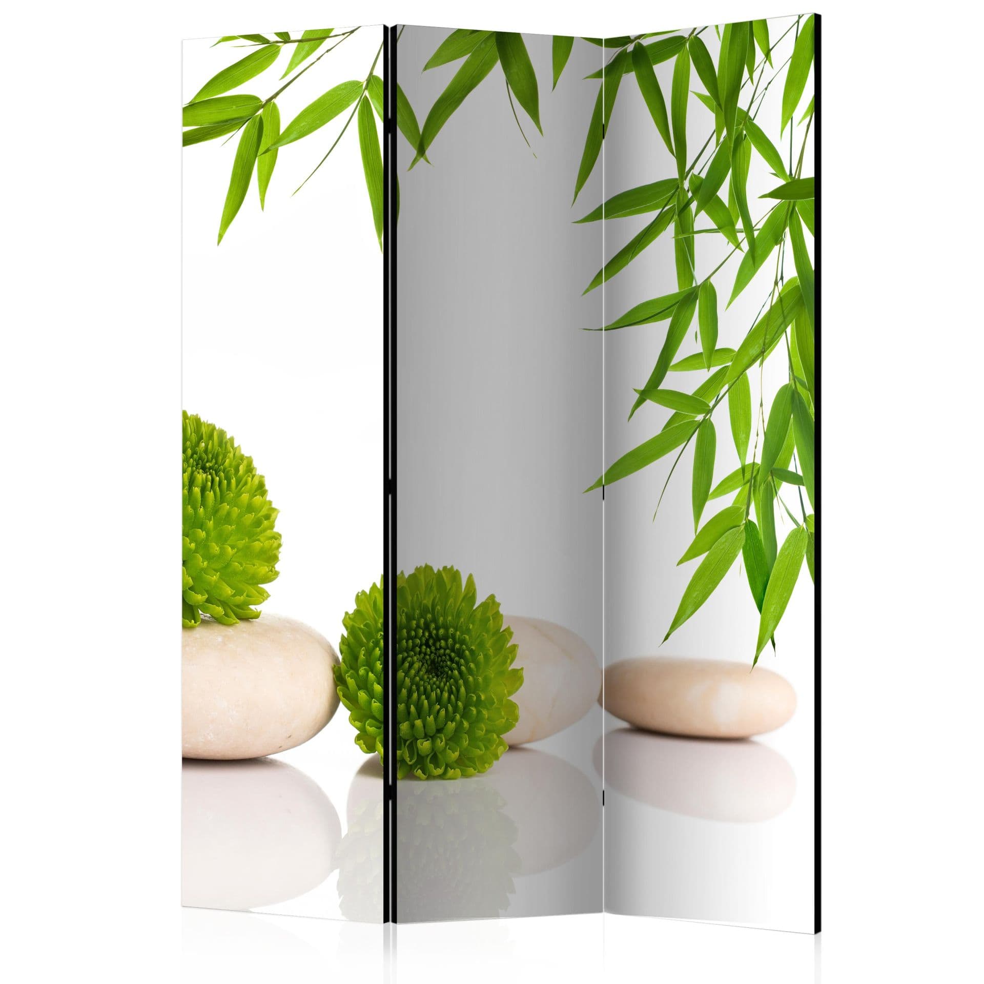 Schermo divisorio - Verde relax, 3 pezzi