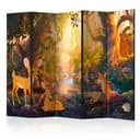 Schermo divisorio - Animali nella foresta , 5 pezzi - 225x172 cm