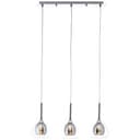 Pendelleuchte Iris 3 Metallic, 40W, 120 x 66 cm, Glas Pendelleuchte