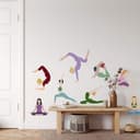 Adesivo murale Yoga Set (8 pz.)