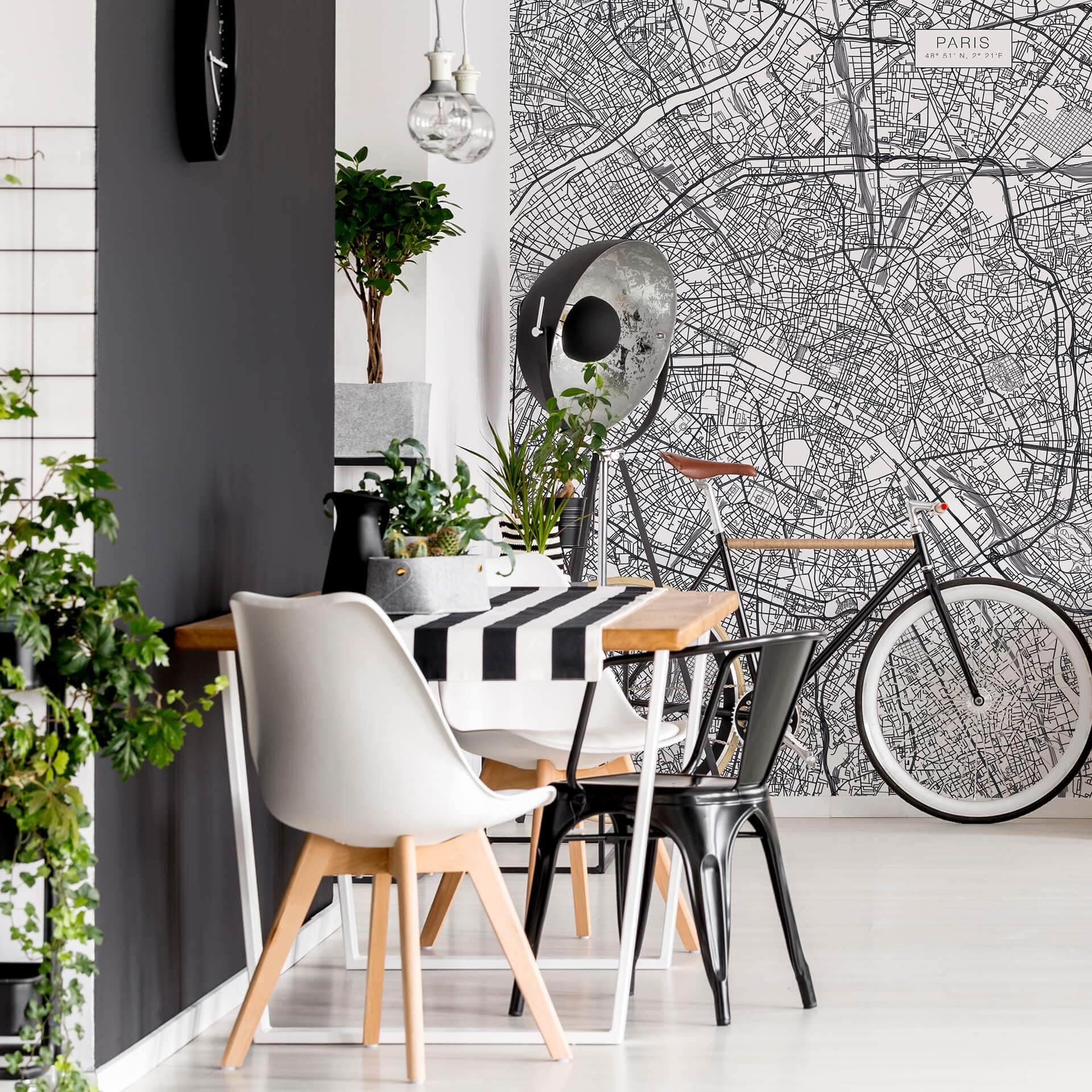 Fotomurale Mappa della città Parigi