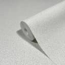 Carta da parati in tessuto non tessuto con texture a punti in tinta unita grigio, beige in tinta unita
