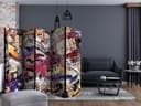 Divisorio - Graffiti cool , 5 pezzi - 225x172 cm