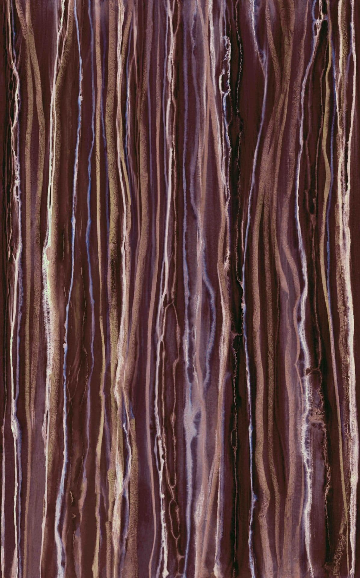 Fotomurale con motivo in legno scuro marrone con venature verticali 3,4 x 2,12 m