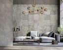 Fotomurale piastrelle in cemento patchwork in grigio beige moderno 2,7 x 1,59 m