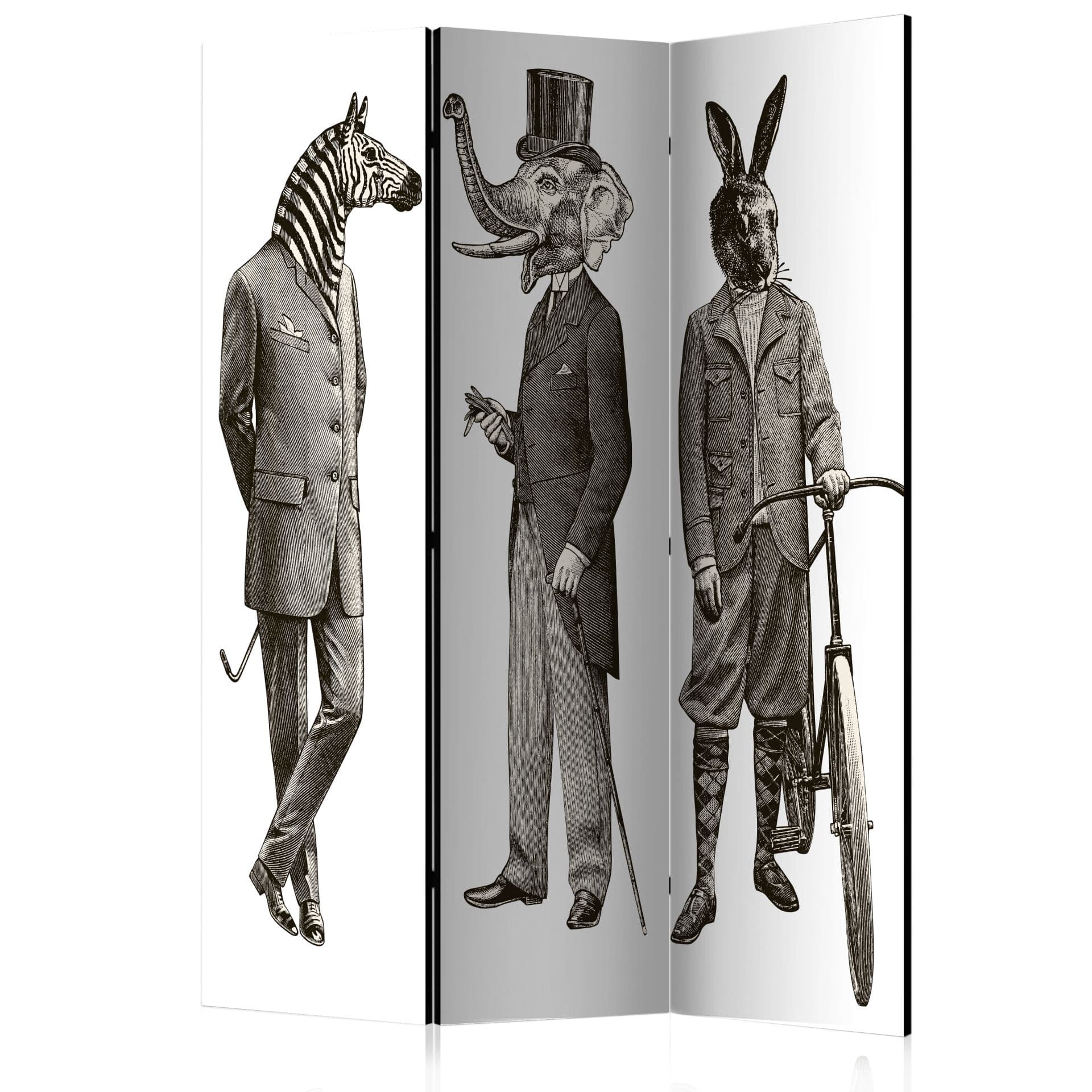 Divisorio per sala - Zoo retrò, 3 pezzi