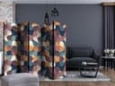 Divisorio per sala - Microcosmo colorato, 3 pezzi
