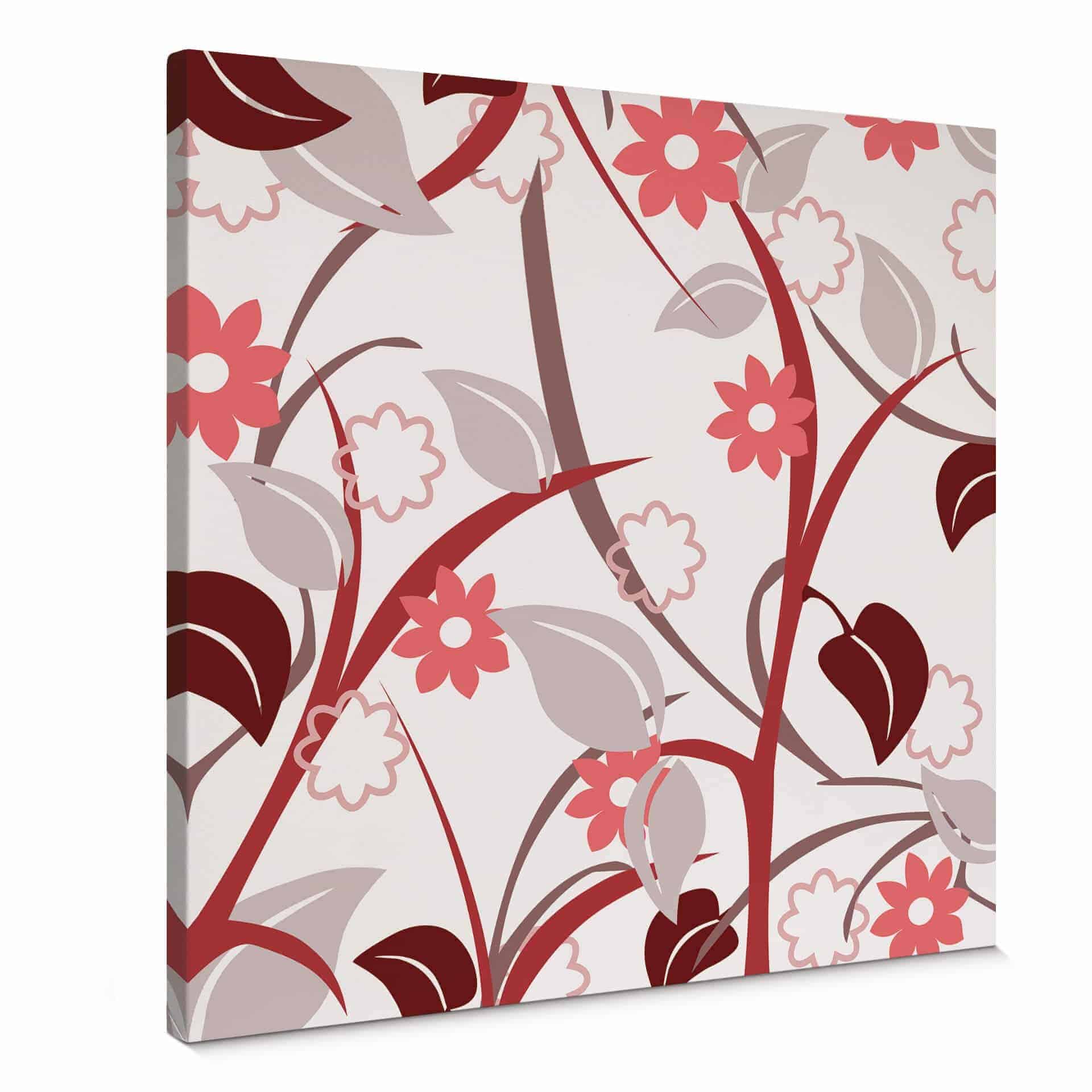 Stampa su tela - Giardino in fiore rosso