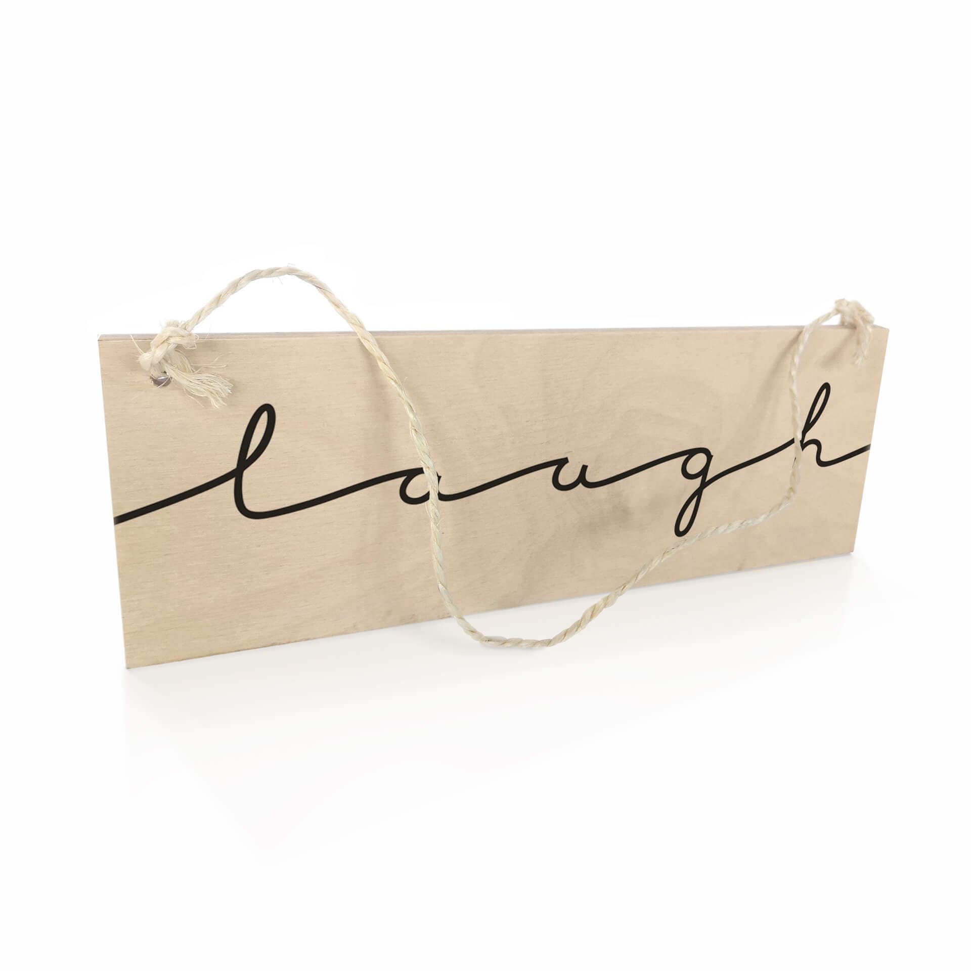 Targa in legno - Laugh